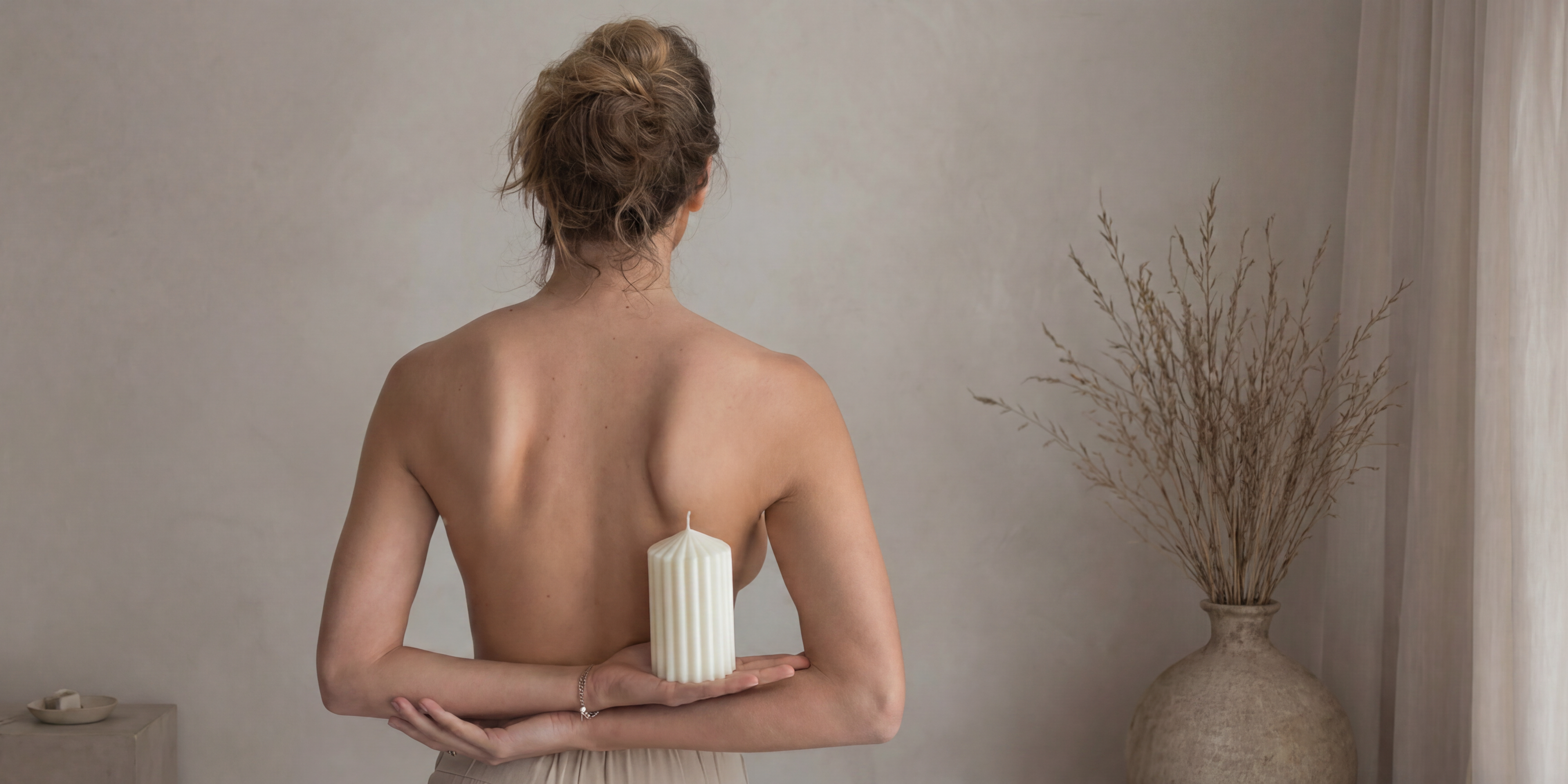 Sculptural pillar candle beeswax soy unscented LLIOR designer candles Netherlands