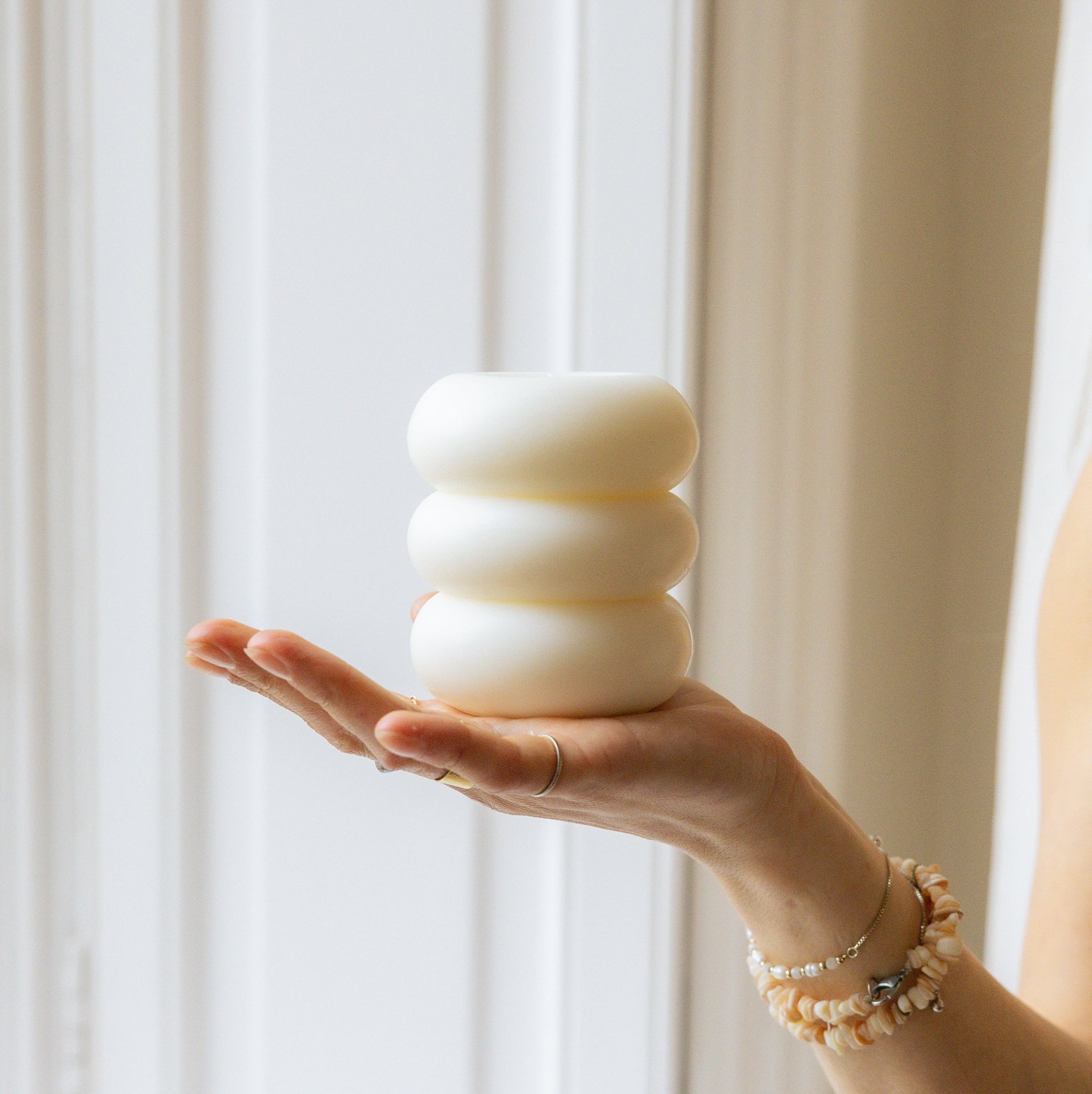 LLIOR Pillar Candle II large sculptural candle natural wax unscented