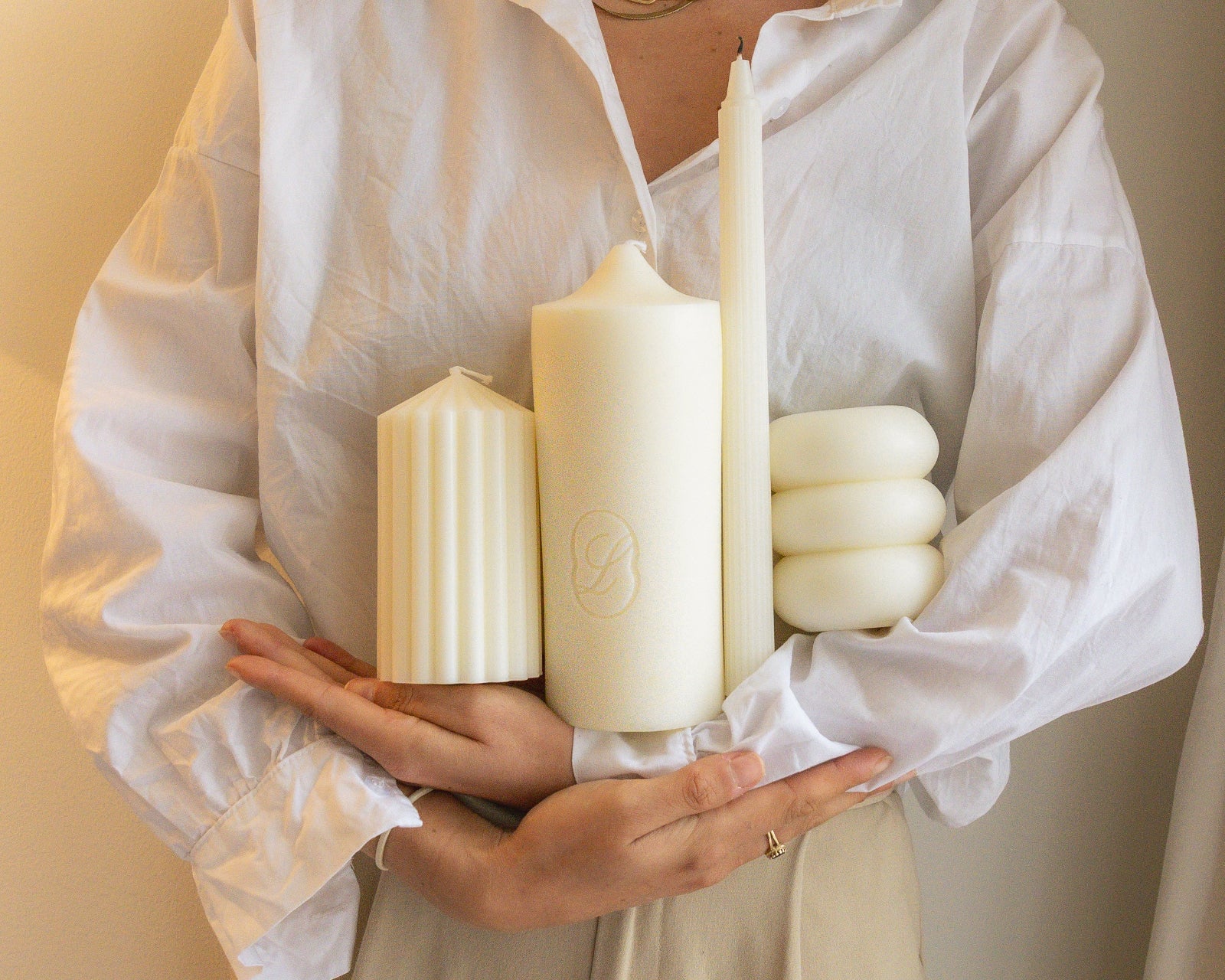 LLIOR sculptural candles beeswax and soy unscented considered objects for the home