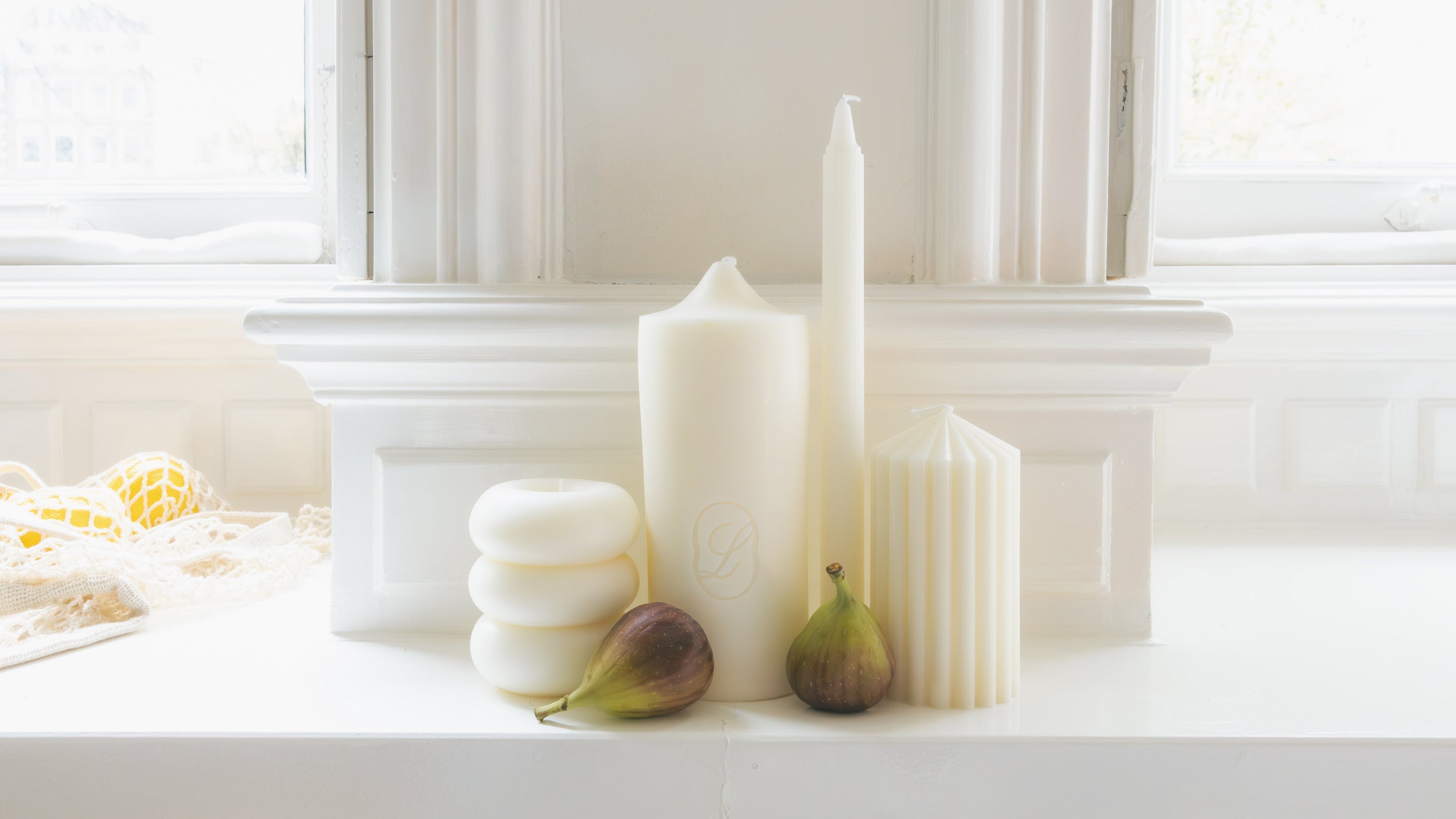 LLIOR seasonal home objects sculptural candles on windowsill limited edition