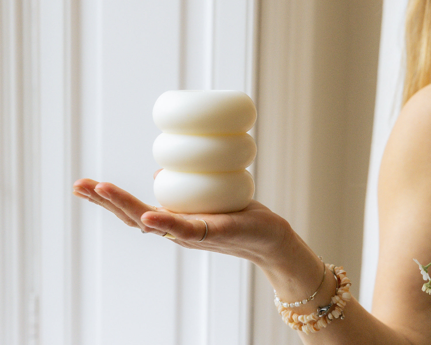 LLIOR pillar candle beeswax soy wax clean burning paraffin free